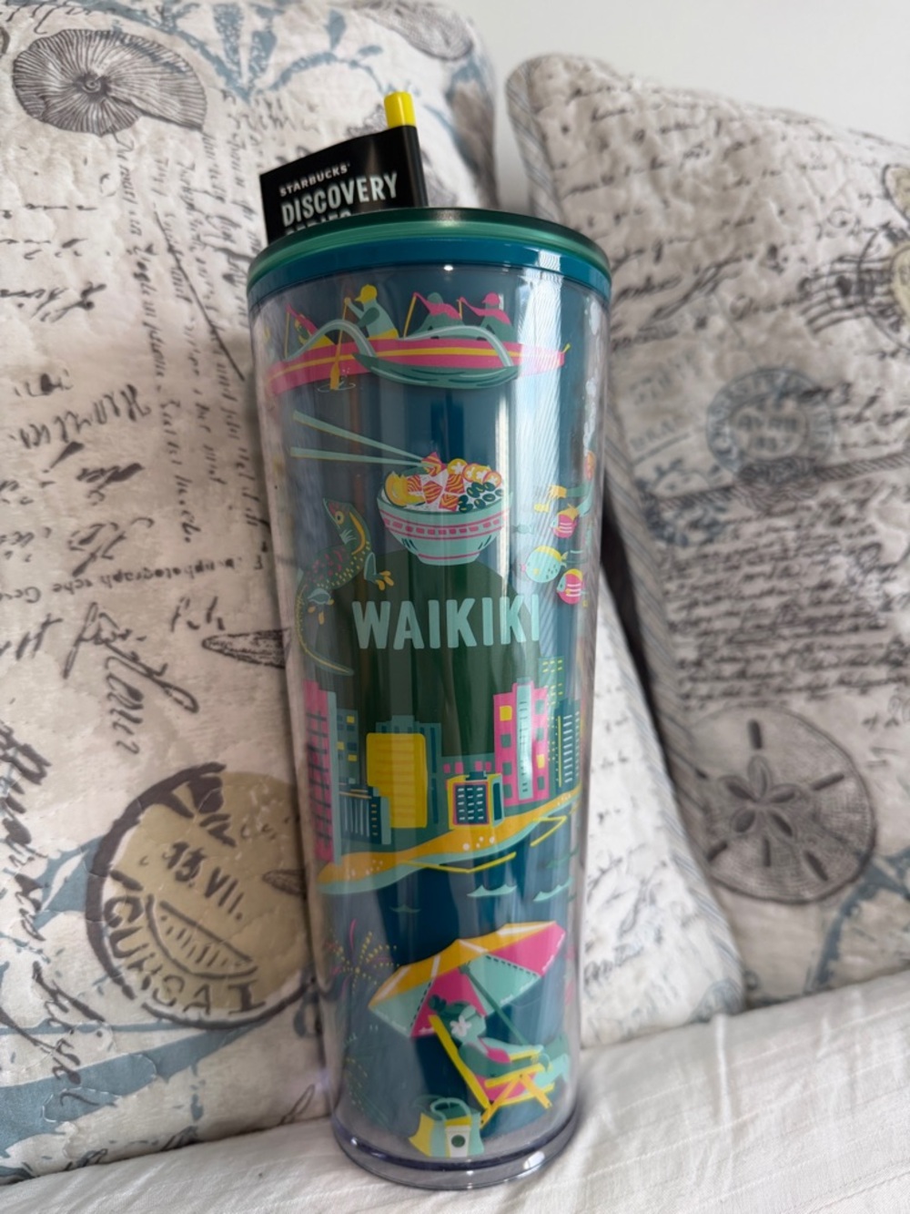 Starbucks Discovery Series Waikiki Tumbler – Limited Edition Travel Cup w/ Straw